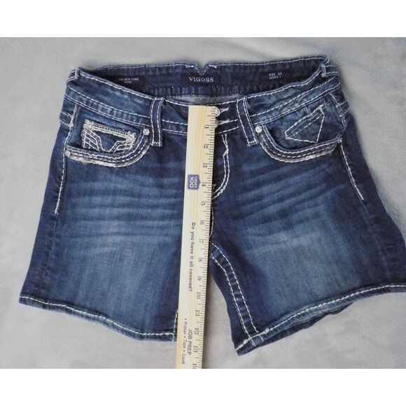 Vigoss Denim Shorts 5/6 Distressed Embroidery Dark Wash Capsule (BUNDLE PRICE $6 - Picture 9 of 10